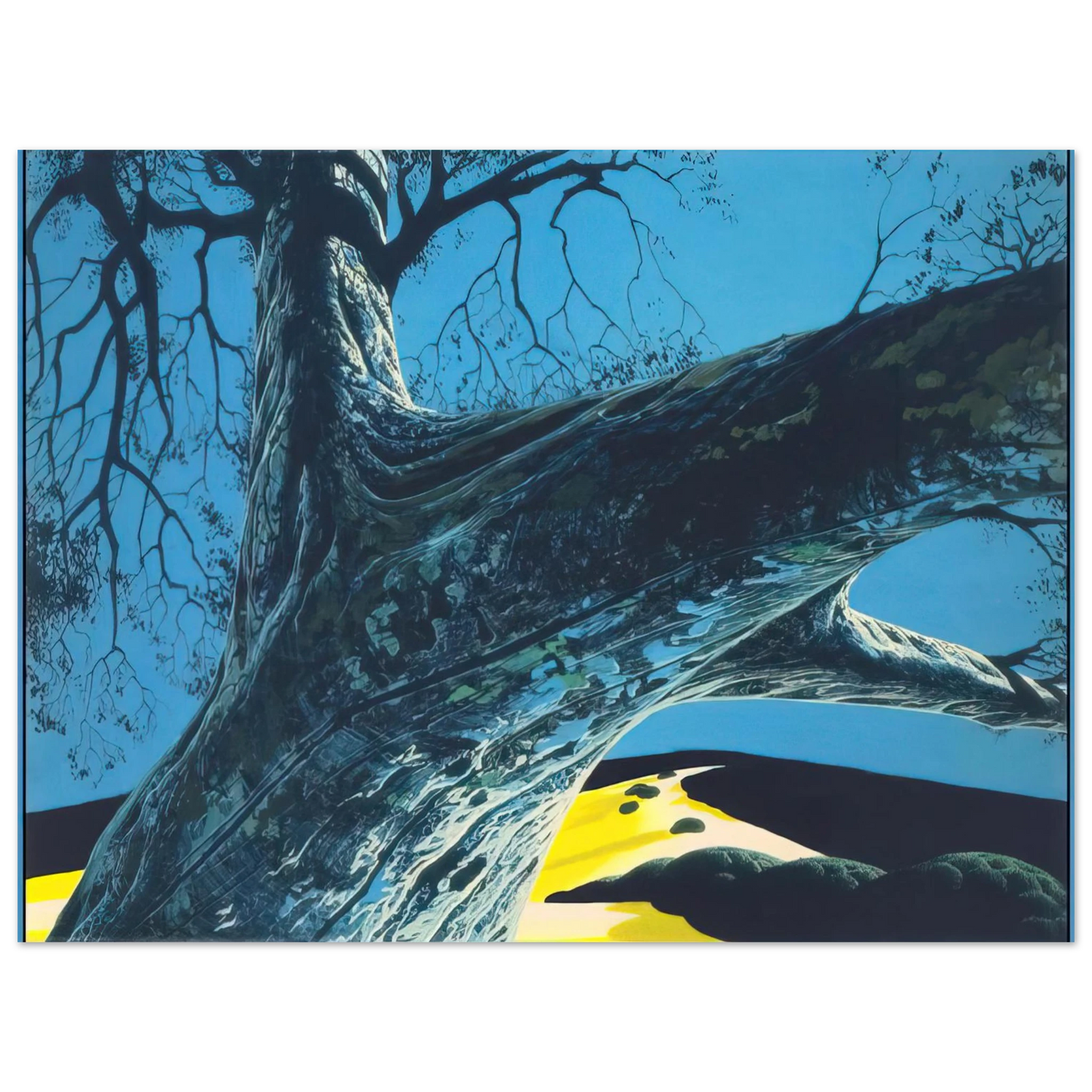 Eyvind Earle - Distant Meadow  75x100 cm / 30x40inches Fine Art Poster