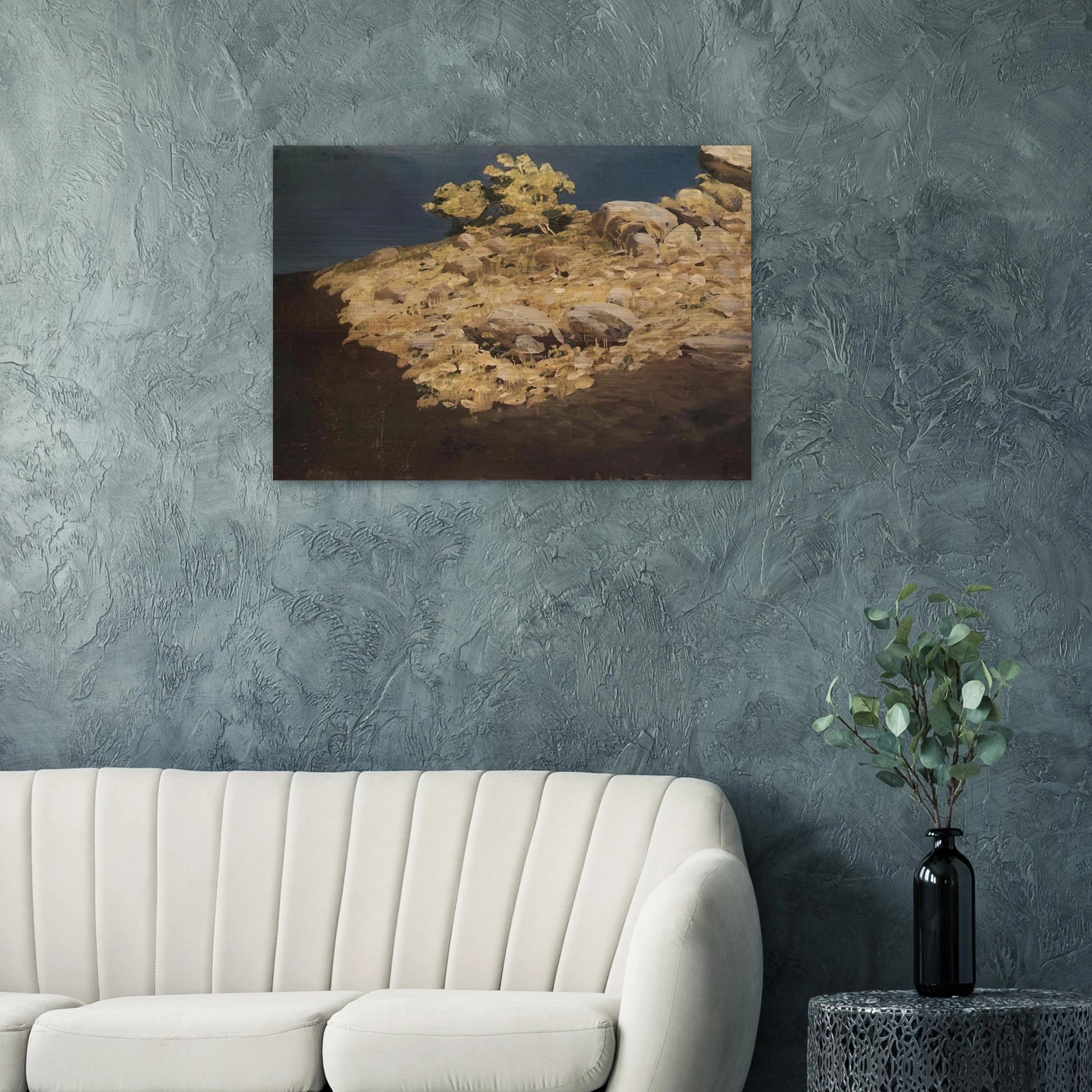 Mountain slope. Crimea - Arkhyp Kuindzhi Brushed Aluminum Print - 70x100 cm / 28x40 inches | Arkhyp Kuindzhi Aluminum Print | Arkhyp Kuindzhi Prints