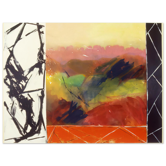 Ronnie Landfield - Railroad Gate - 1989  75x100 cm / 30x40inches Fine Art Poster
