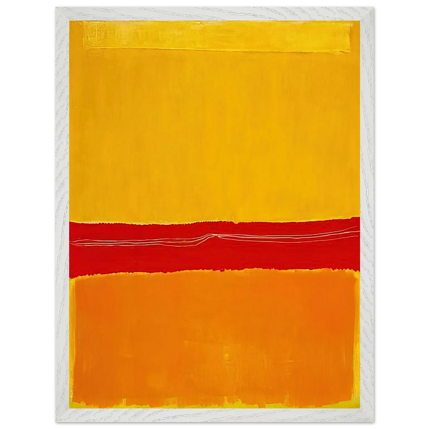 Mark Rothko - No.5No.22 - 1950 Wall Art - 60x80 cm / 24x32 inches - Premium Wooden Framed Poster With Fine Art Paper - White frame