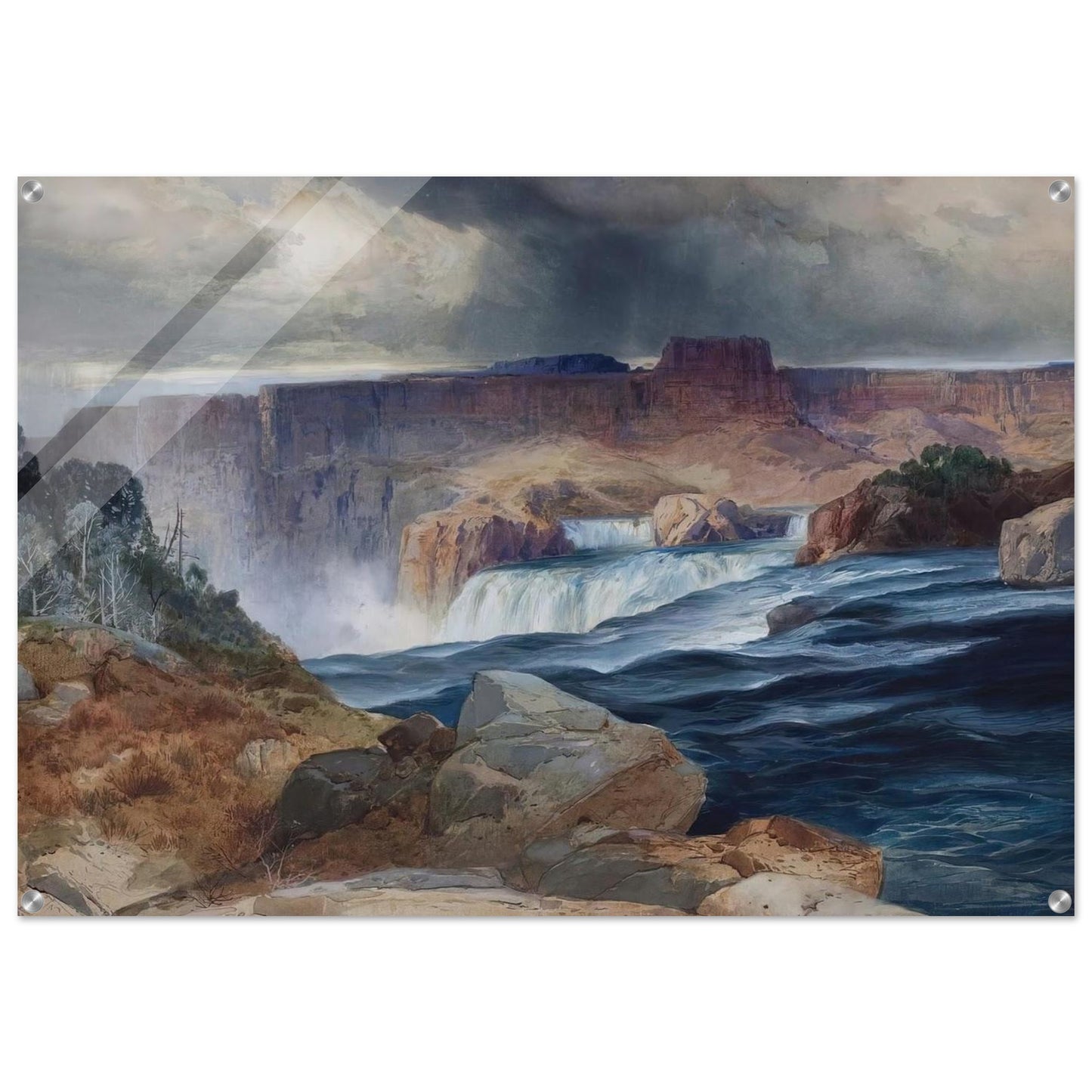 Shoshone Falls, Snake River, Idaho - Thomas Moran Acrylic Print - 70x100 cm / 28x40″ inches | Thomas Moran Wall Art | Thomas Moran Prints