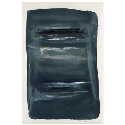 Abstract with Blue and Black - Abstract Expressionism - Larry Zox Art Prints - 100x150 cm / 40x60″ inches | Larry Zox Poster | Larry Zox Prints
