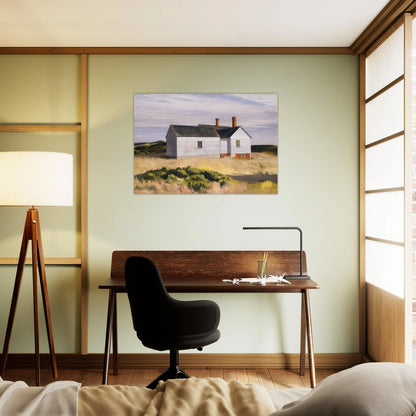 Ryders House - Edward Hopper Brushed Aluminum Print - 70x100 cm / 28x40 inches | Edward Hopper Aluminum Print | Edward Hopper Prints