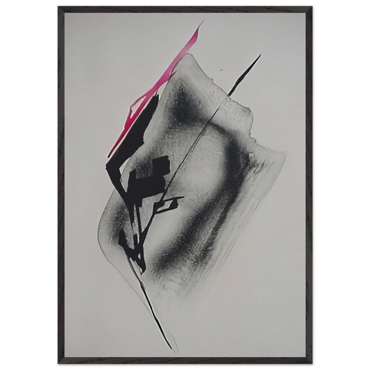 Transparent Shadow - Abstract Expressionism - Toko Shinoda 70x100 cm / 28x40 inches Framed Art Print – Black Wooden Frame