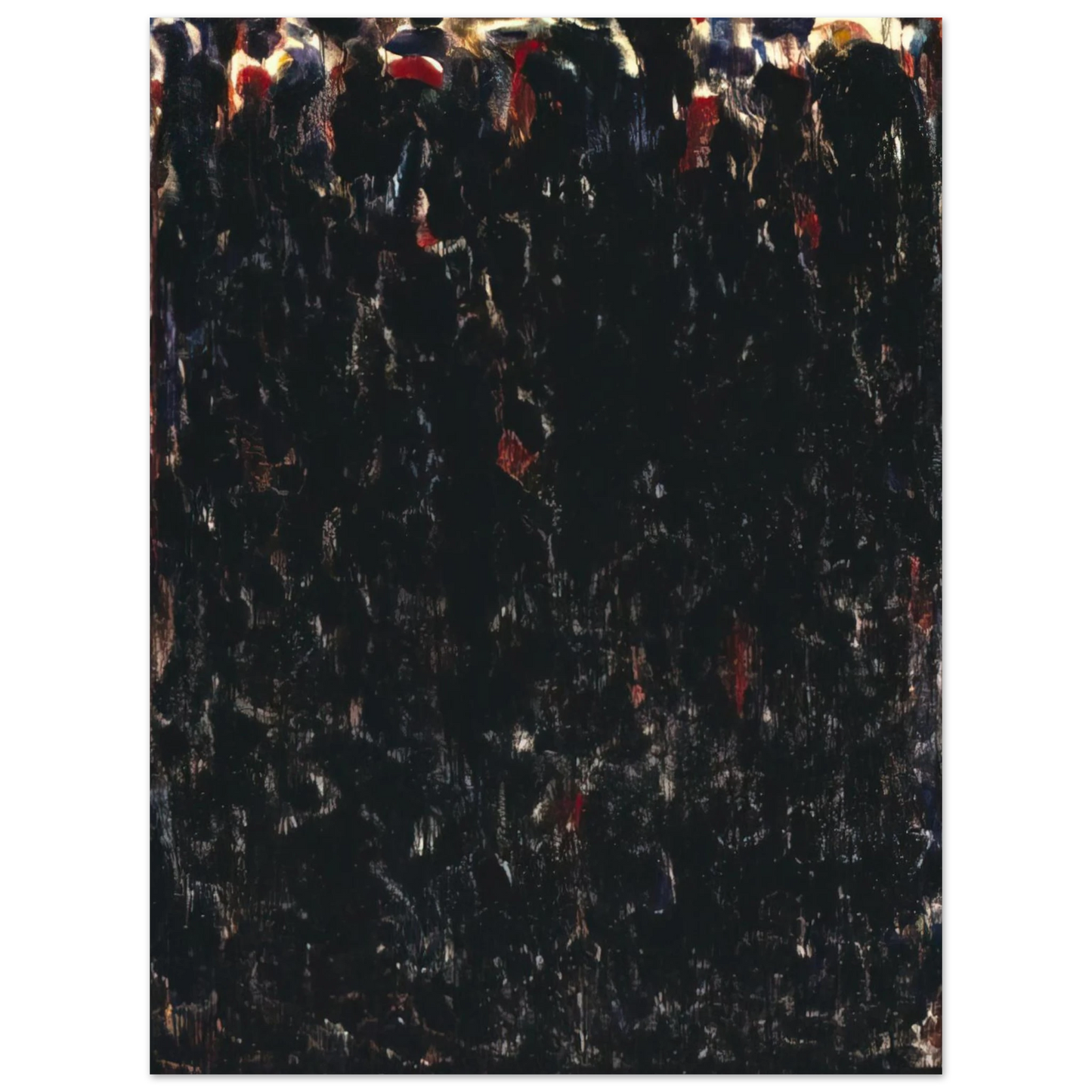 Sam Francis - Untitled  Black Clouds   75x100 cm / 30x40inches Fine Art Poster