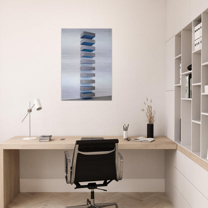 Untitled 77-41 Bernstein - 1977 - Donald Judd Brushed Aluminum Print - 70x100 cm / 28x40 inches | Donald Judd Aluminum Print | Donald Judd Prints