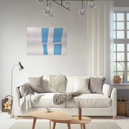 Blue and White - Ellsworth Kelly Brushed Aluminum Print - 70x100 cm / 28x40 inches | Ellsworth Kelly Aluminum Print | Ellsworth Kelly Prints