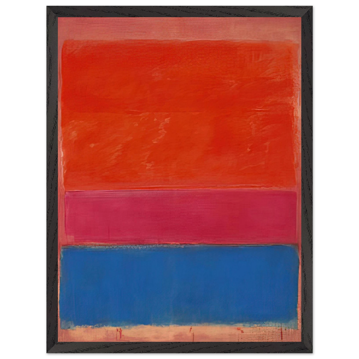 Mark Rothko - No. 1 Royal Red and Blue - 1954 Wall Art - 30x40 cm / 12x16 inches - Premium Wooden Framed Poster With Fine Art Paper-canvas - Black frame