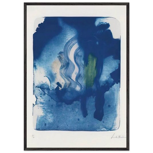 Reflections V - 1995 - Helen Frankenthaler 70x100 cm / 28x40 inches Framed Art Print – Black Wooden Frame