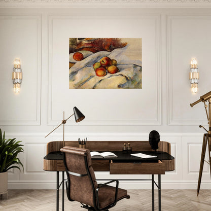 Apples on a Sheet - Paul Cézanne Brushed Aluminum Print - 70x100 cm / 28x40 inches | Paul Cézanne Aluminum Print | Paul Cézanne Prints
