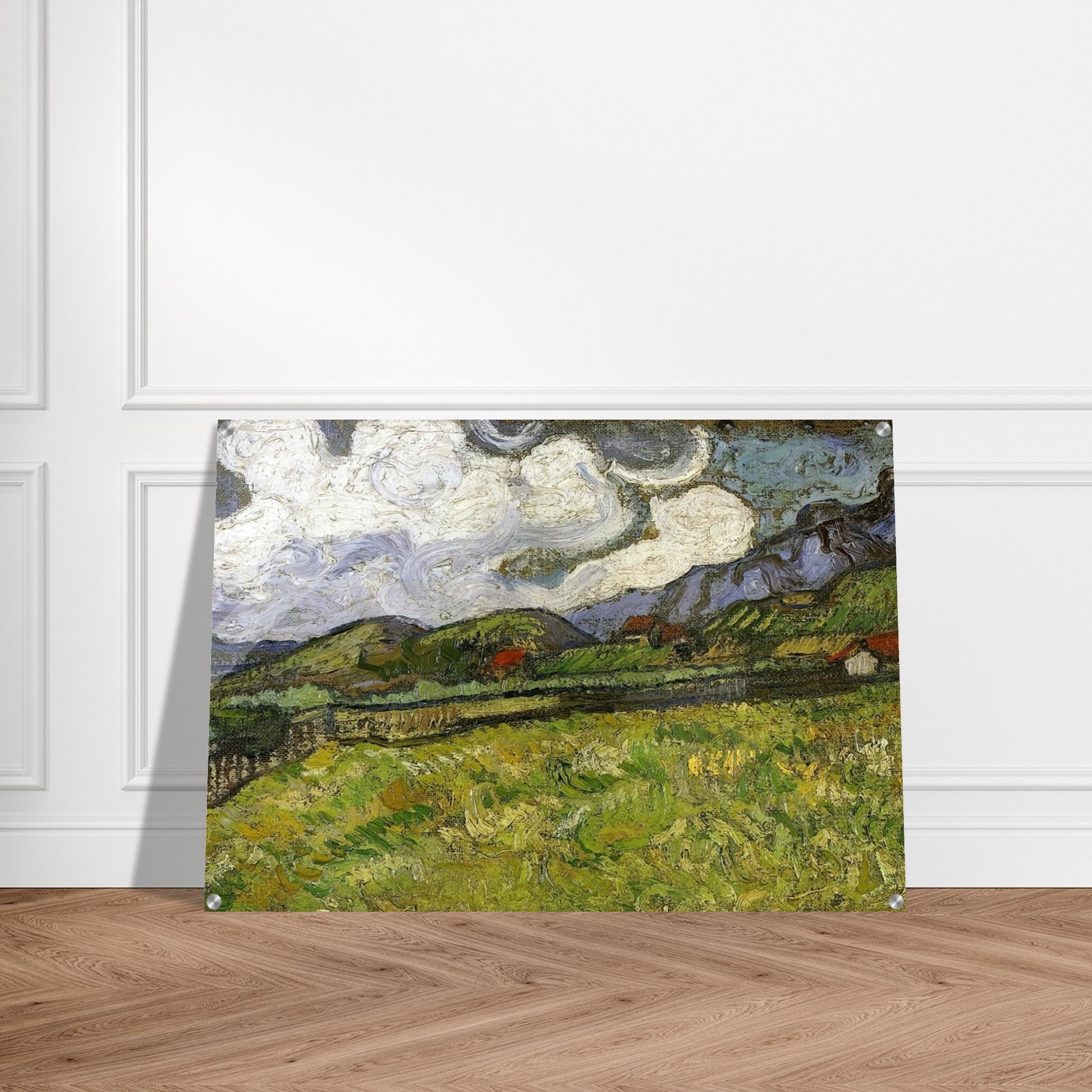 Wheat Field behind Saint-Paul Hospital with a Reaper - Vincent van Gogh Acrylic Print - 70x100 cm / 28x40″ inches
