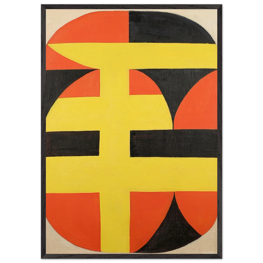 Siete - 1949 - Carmen Herrera 70x100 cm / 28x40 inches Framed Art Print – Black Wooden Frame