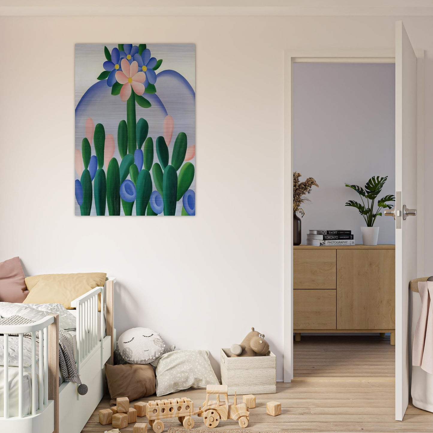 Manacá - Tarsila do Amaral Brushed Aluminum Print - 70x100 cm / 28x40 inches | Tarsila do Amaral Aluminum Print | Tarsila do Amaral Prints