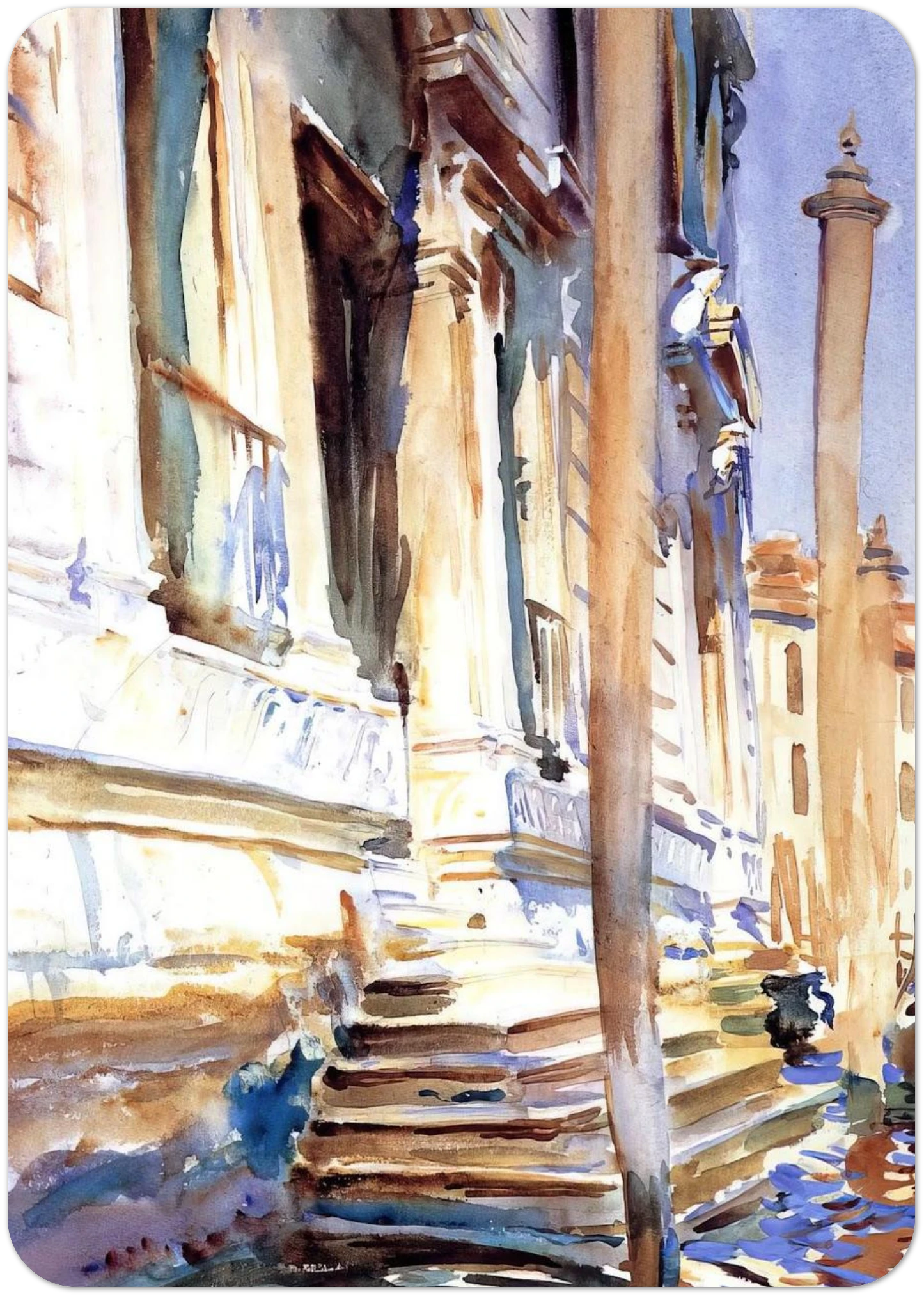 Doorway of a Venetian Palace By John Singer Sargent Pack of 10 Post Cards | John Singer Sargent Post Cards | A6 (10.5 x 14.8 cm) - 4.1 x 5.8 inches