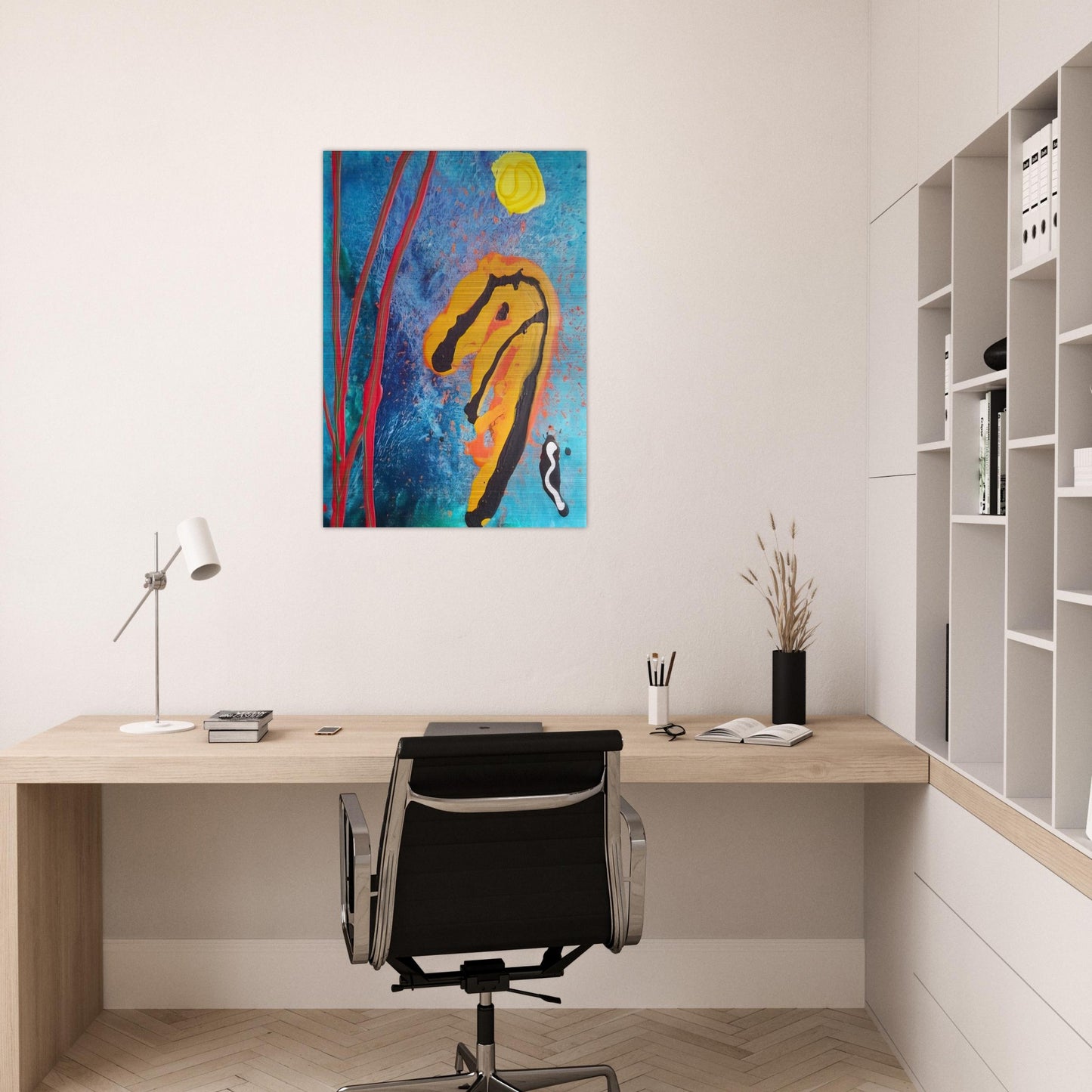 Sky Ritual - 2002 - John Hoyland Brushed Aluminum Print - 70x100 cm / 28x40 inches | John Hoyland Aluminum Print | John Hoyland Prints