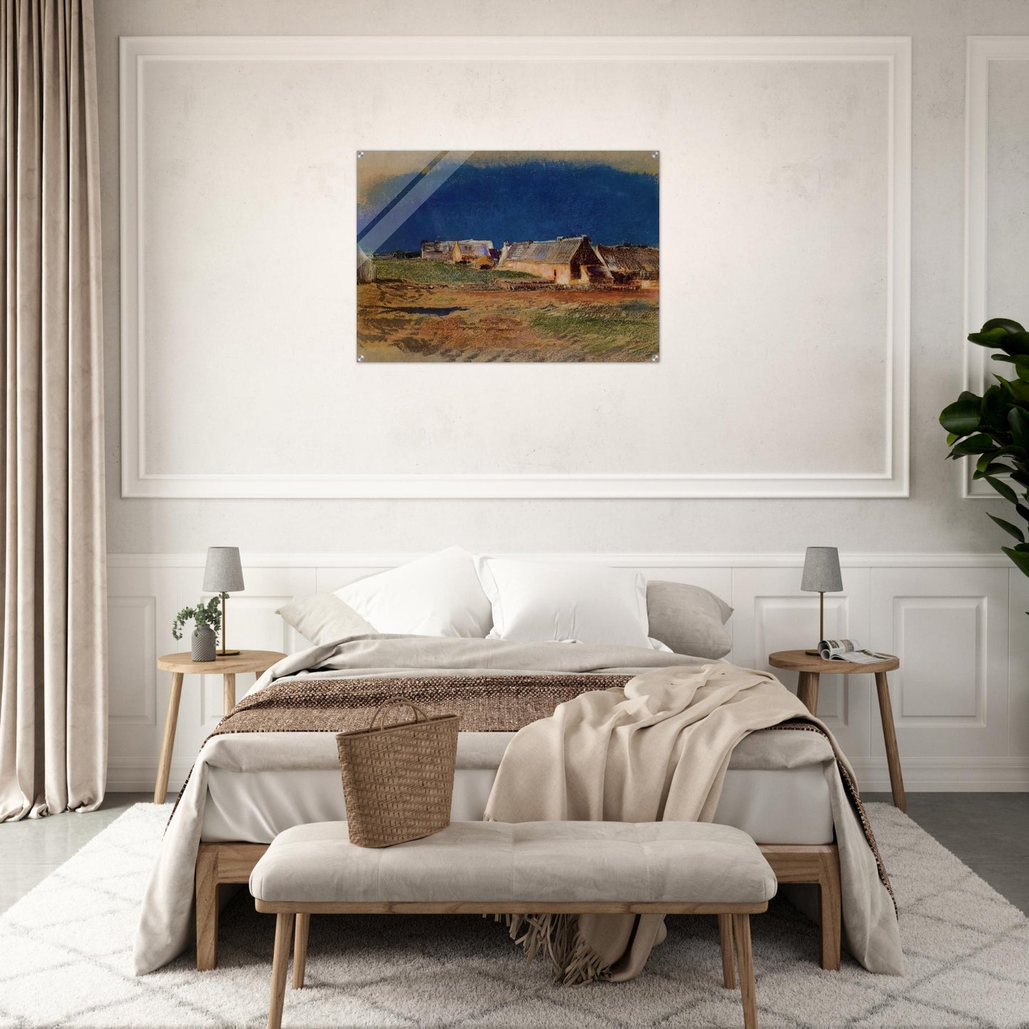 LANDSCAPE IN BRITTANY PEYRELEBADE - Odilon Redon Acrylic Print - 70x100 cm / 28x40″ inches