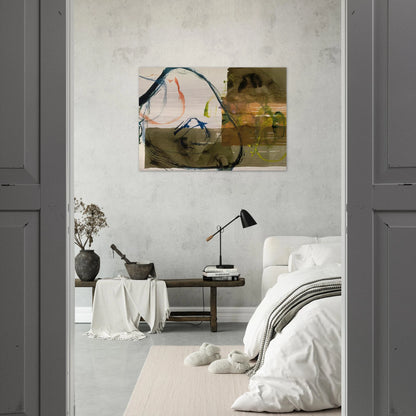 New River Watercolor, Series I, #5 - 1988 - John Cage Brushed Aluminum Print - 70x100 cm / 28x40 inches | John Cage Aluminum Print | John Cage Prints