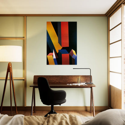 Byzantium - Hard Edge Painting - Miriam Schapiro Brushed Aluminum Print - 70x100 cm / 28x40 inches | Miriam Schapiro Aluminum Print | Miriam Schapiro Prints
