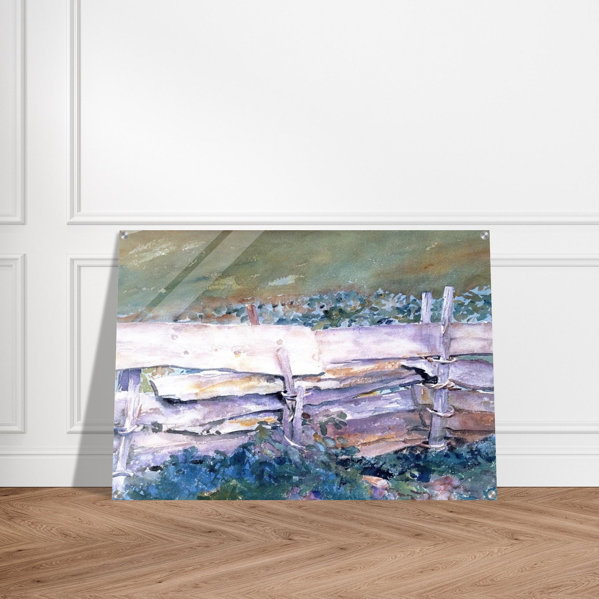 The Fence - John Singer Sargent Acrylic Print - 70x100 cm / 28x40″ inches | John Singer Sargent Wall Art | John Singer Sargent Prints