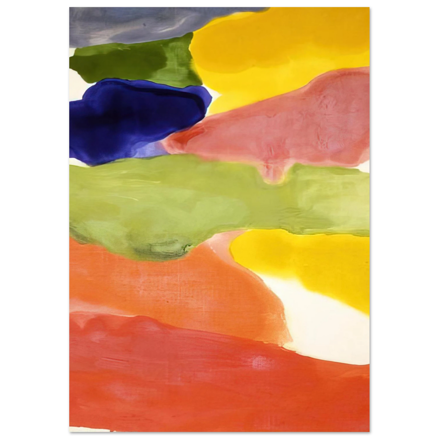 Helen Frankenthaler - Tutti-Fruitti - 1966 Wall art - 20x25 cm / 8x10 inches - Premium Wooden Framed Poster With Fine Art Paper-canvas - Wood frame