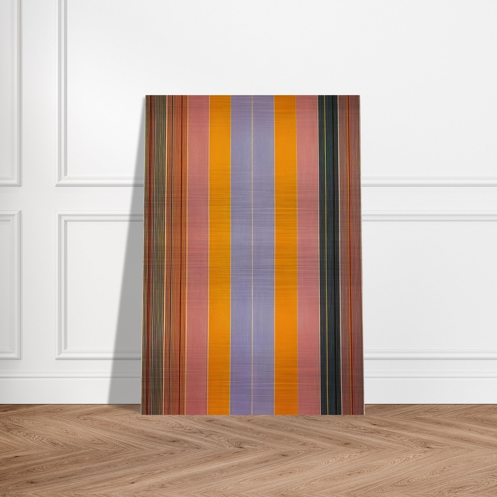 Blue Broad Jump - 1960 - Gene Davis Brushed Aluminum Print - 70x100 cm / 28x40 inches | Gene Davis Aluminum Print | Gene Davis Prints