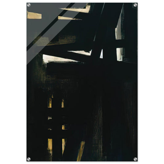 Painting, 23 May 1953 - 1953 - Pierre Soulages Acrylic Print - 70x100 cm / 28x40″ inches | Pierre Soulages Wall Art | Pierre Soulages Prints