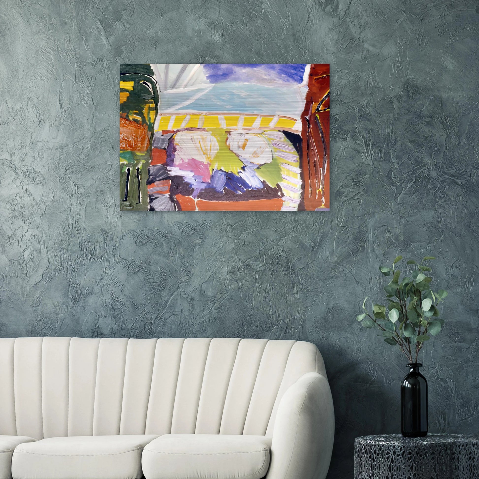 Taurean Entrance - 1973 - Ronnie Landfield Brushed Aluminum Print - 70x100 cm / 28x40 inches | Ronnie Landfield Aluminum Print | Ronnie Landfield Prints