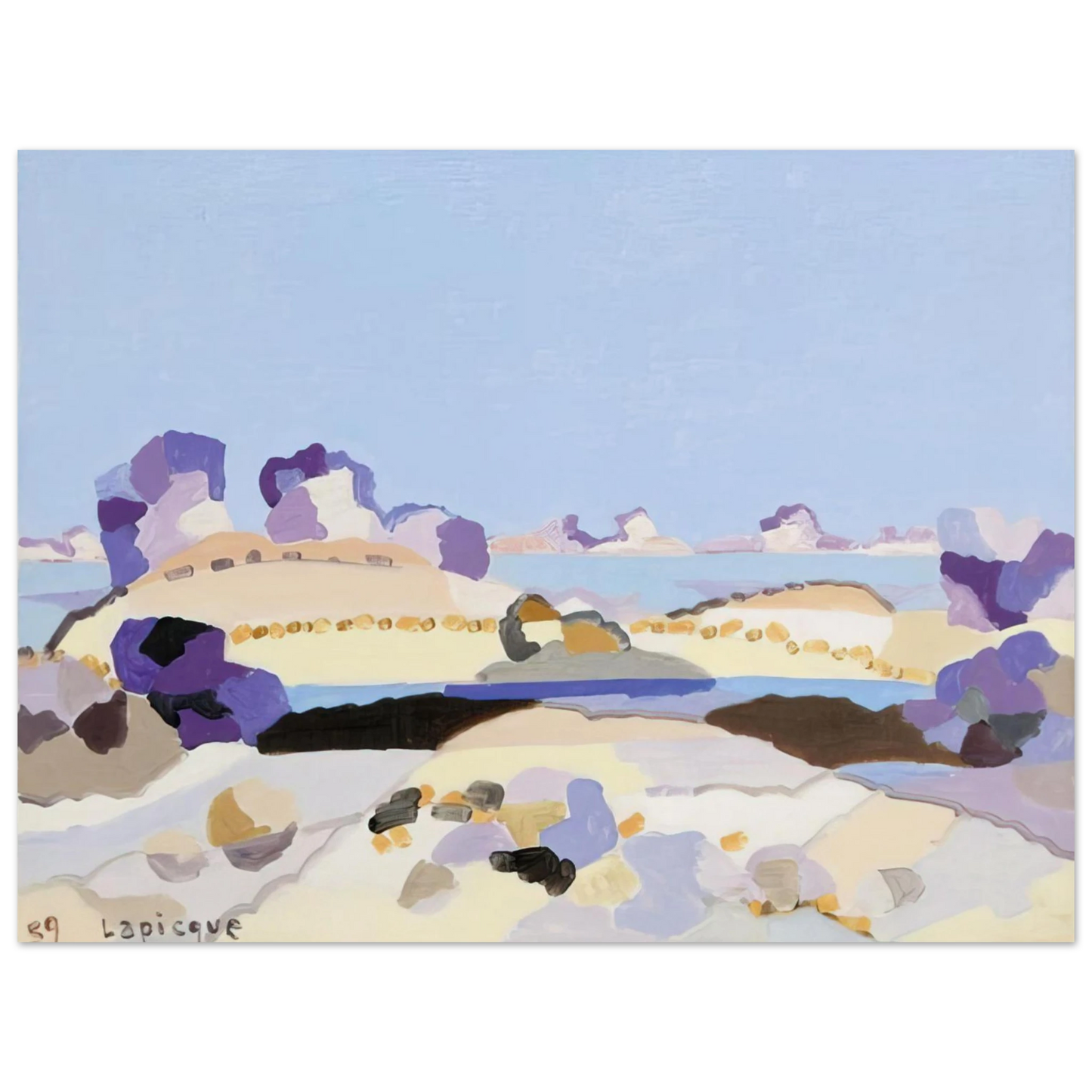 Charles Lapicque - Lagune bretonne - 1959  75x100 cm / 30x40inches Fine Art Poster
