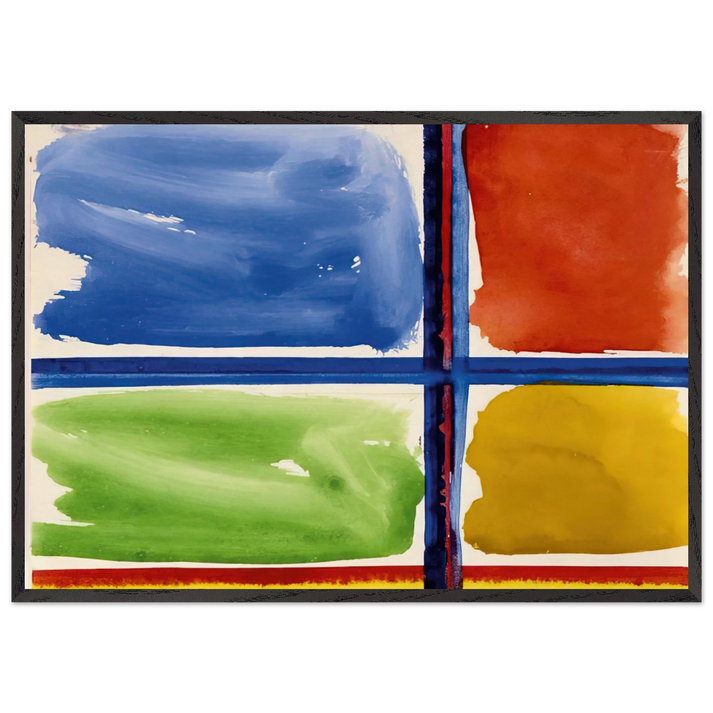 Fensterkreuz II - 1966 - Blinky Palermo 70x100 cm / 28x40 inches Framed Art Print – Black Wooden Frame