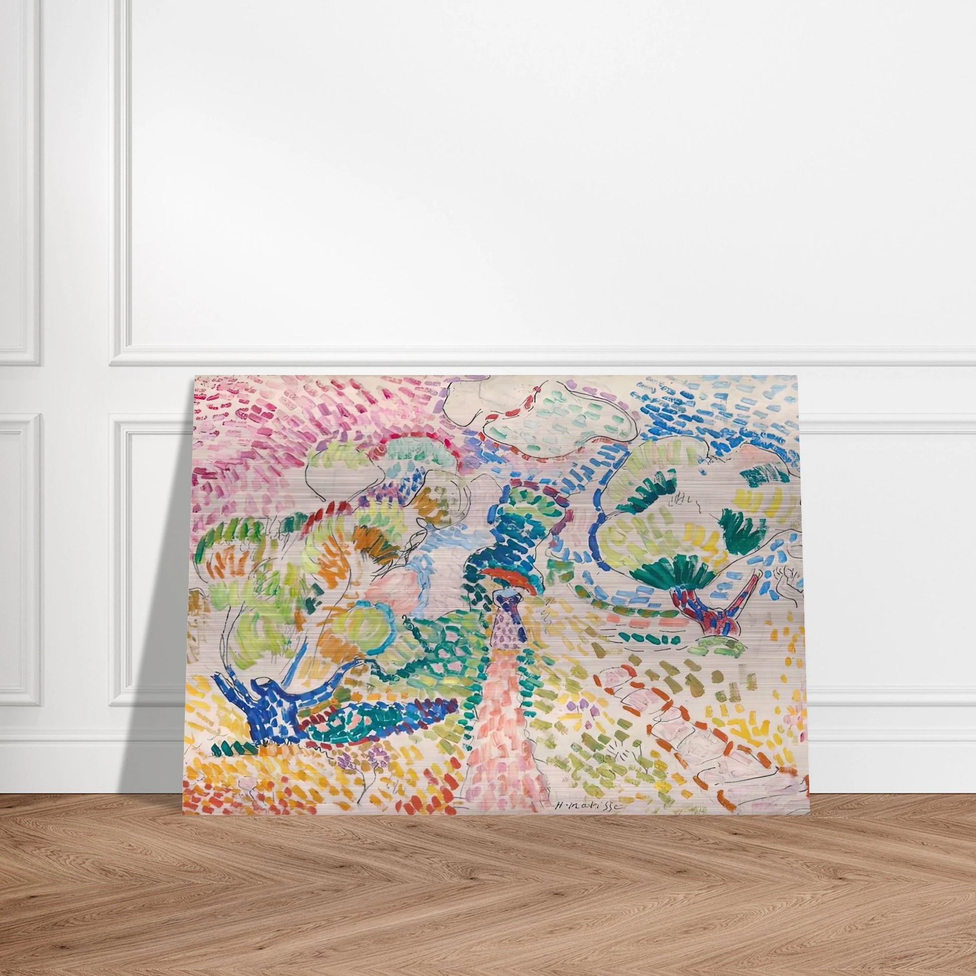 MADAME MATISSE IN THE OLIVE GROVE 1905 - Henri Matisse Brushed Aluminum Print - 70x100 cm / 28x40 inches | Henri Matisse Aluminum Print | Henri Matisse Prints