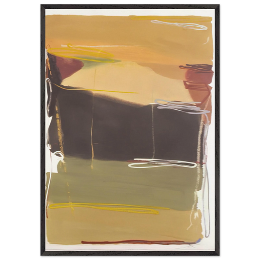 Untitled - 1993 N2 - Larry Zox 70x100 cm / 28x40 inches Framed Art Print – Black Wooden Frame