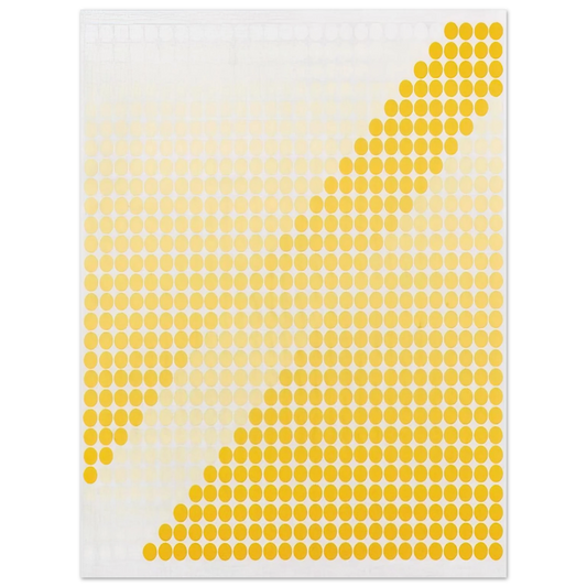 Dadamaino - Bianco  Giallo - 1971  75x100 cm / 30x40inches Fine Art Poster