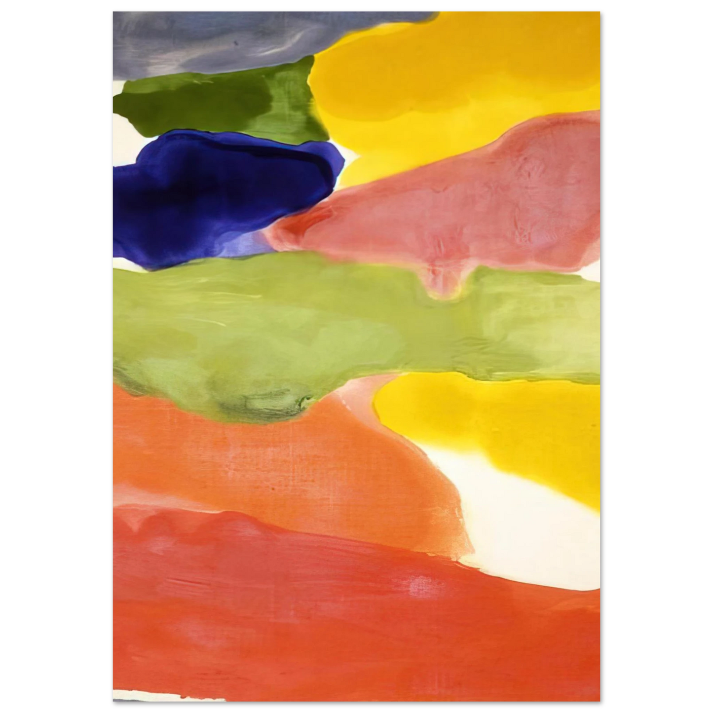 Helen Frankenthaler - Tutti-Fruitti - 1966 Wall art - 28x43  cm / XL (11x17 inches) - Fine Art Poster-canvas - -