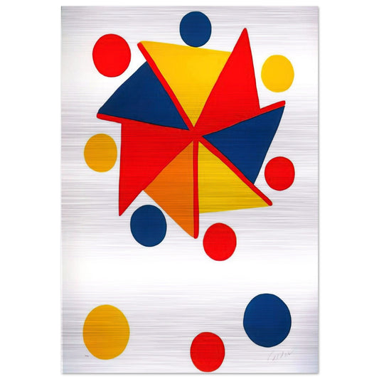 UNTITLED 1970 - Alexander Calder Brushed Aluminum Print - 70x100 cm / 28x40 inches | Alexander Calder Aluminum Print | Alexander Calder Prints