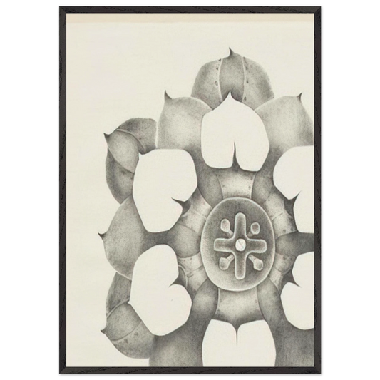 TENTH STONE 1968 - Lee Bontecou 70x100 cm / 28x40 inches Framed Art Print – Black Wooden Frame