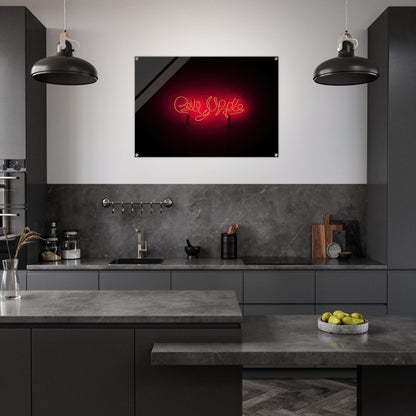 Neon Signature Red - 1967 - Billy Apple Acrylic Print - 70x100 cm / 28x40″ inches