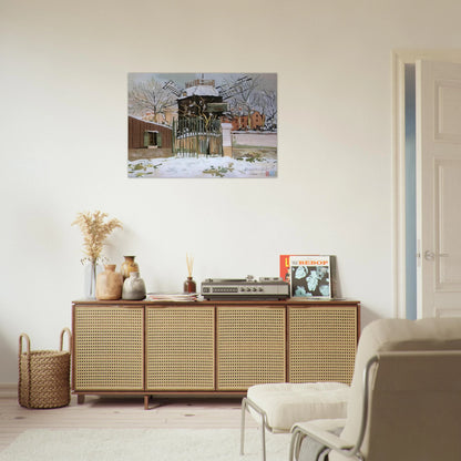 MOULIN DE LA GALETTE 2 - Maurice Utrillo Brushed Aluminum Print - 70x100 cm / 28x40 inches | Maurice Utrillo Aluminum Print | Maurice Utrillo Prints
