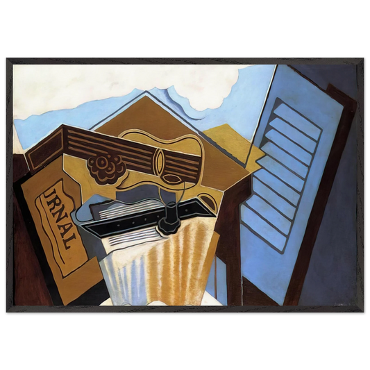THE CLOUD 1921 - Juan Gris 70x100 cm / 28x40 inches Framed Art Print – Black Wooden Frame