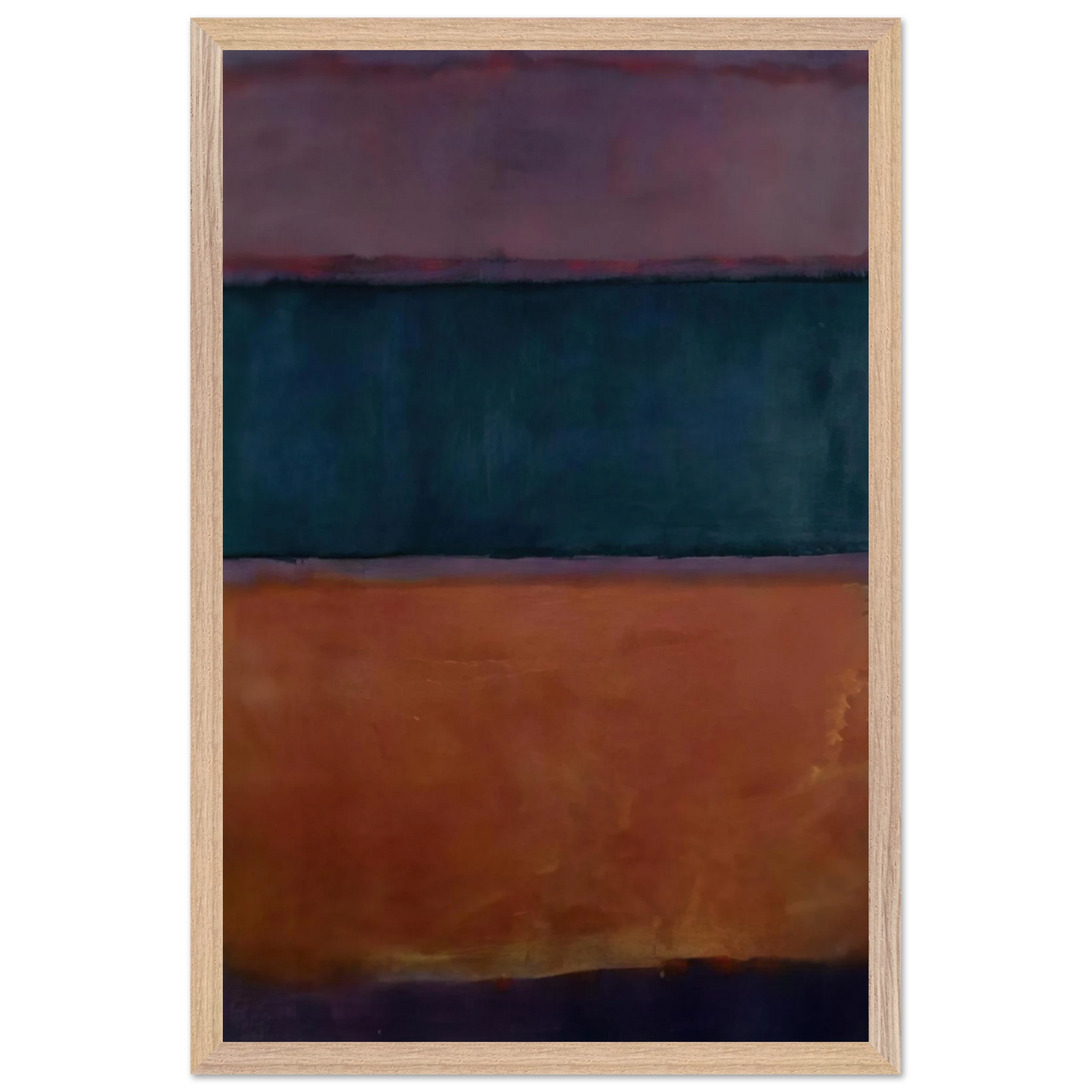 Helen Frankenthaler - Untitled - 1963 Wall art - 30x45 cm / 12x18 inches - Premium Wooden Framed Poster With Fine Art Paper-canvas - Black frame