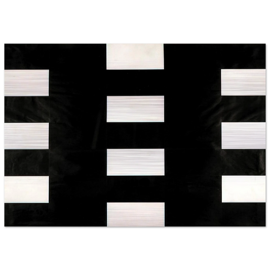 White and Black - Ellsworth Kelly Brushed Aluminum Print - 70x100 cm / 28x40 inches | Ellsworth Kelly Aluminum Print | Ellsworth Kelly Prints