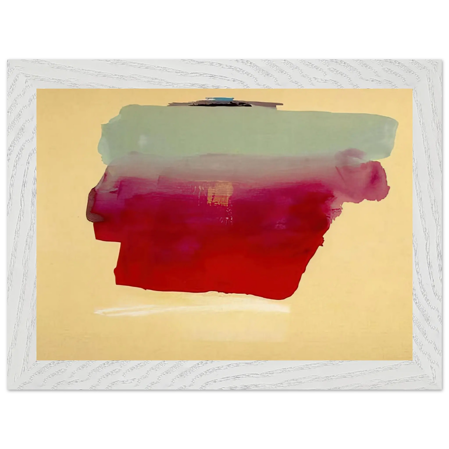 Helen Frankenthaler - Robinson s Wrap - 1974 Wall art - 40x50 cm / 16x20 Inches - Premium Wooden Framed Poster With Fine Art Paper - White frame