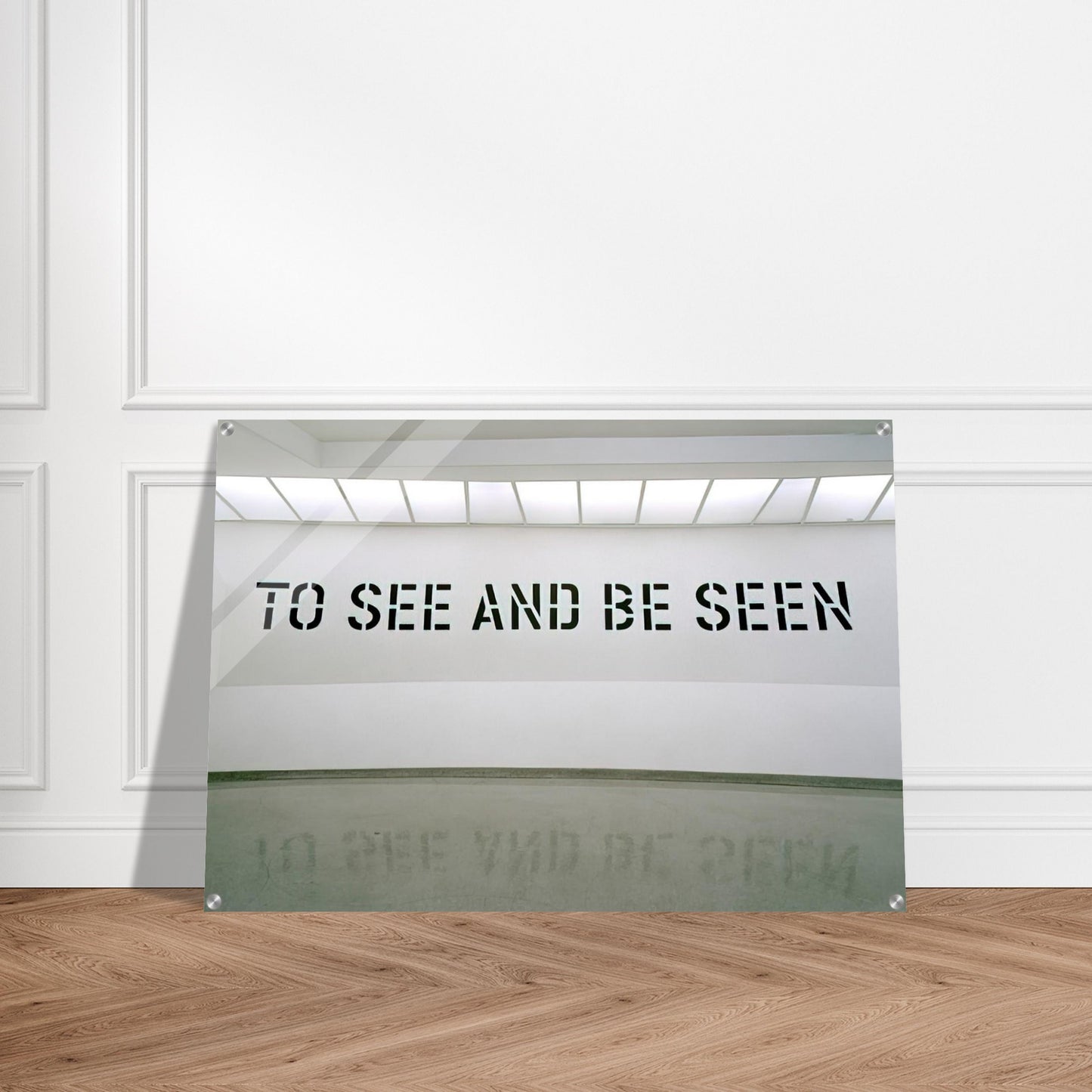 To See and Be Seen - 1972 - Lawrence Weiner Acrylic Print - 70x100 cm / 28x40″ inches | Lawrence Weiner Wall Art | Lawrence Weiner Prints