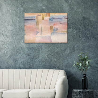 VIEW TOWARDS THE PORT OF HAMMAMET 1914 - Paul Klee Brushed Aluminum Print - 70x100 cm / 28x40 inches | Paul Klee Aluminum Print | Paul Klee Prints