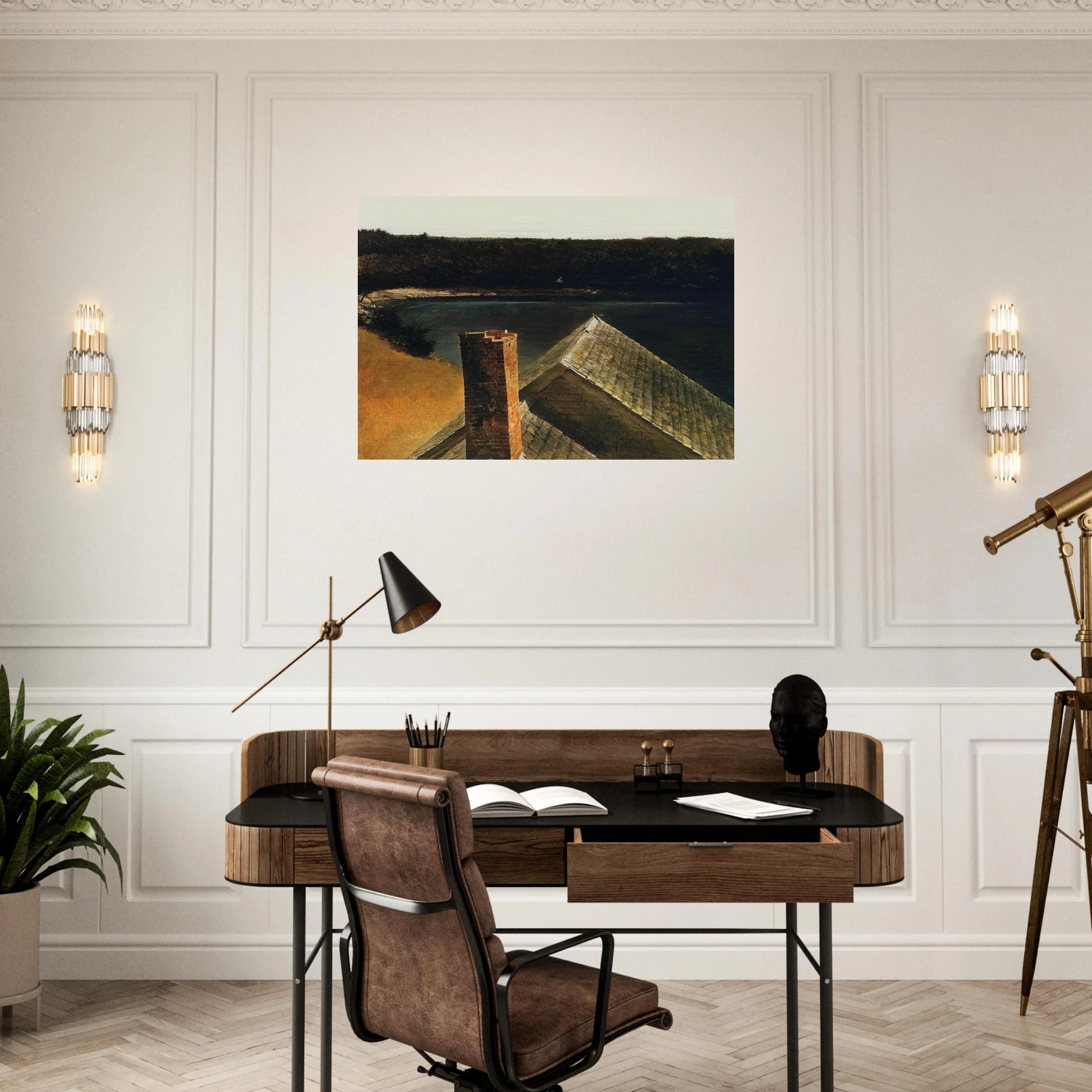 END OF OLSONS - Andrew Wyeth Brushed Aluminum Print - 70x100 cm / 28x40 inches | Andrew Wyeth Aluminum Print | Andrew Wyeth Prints