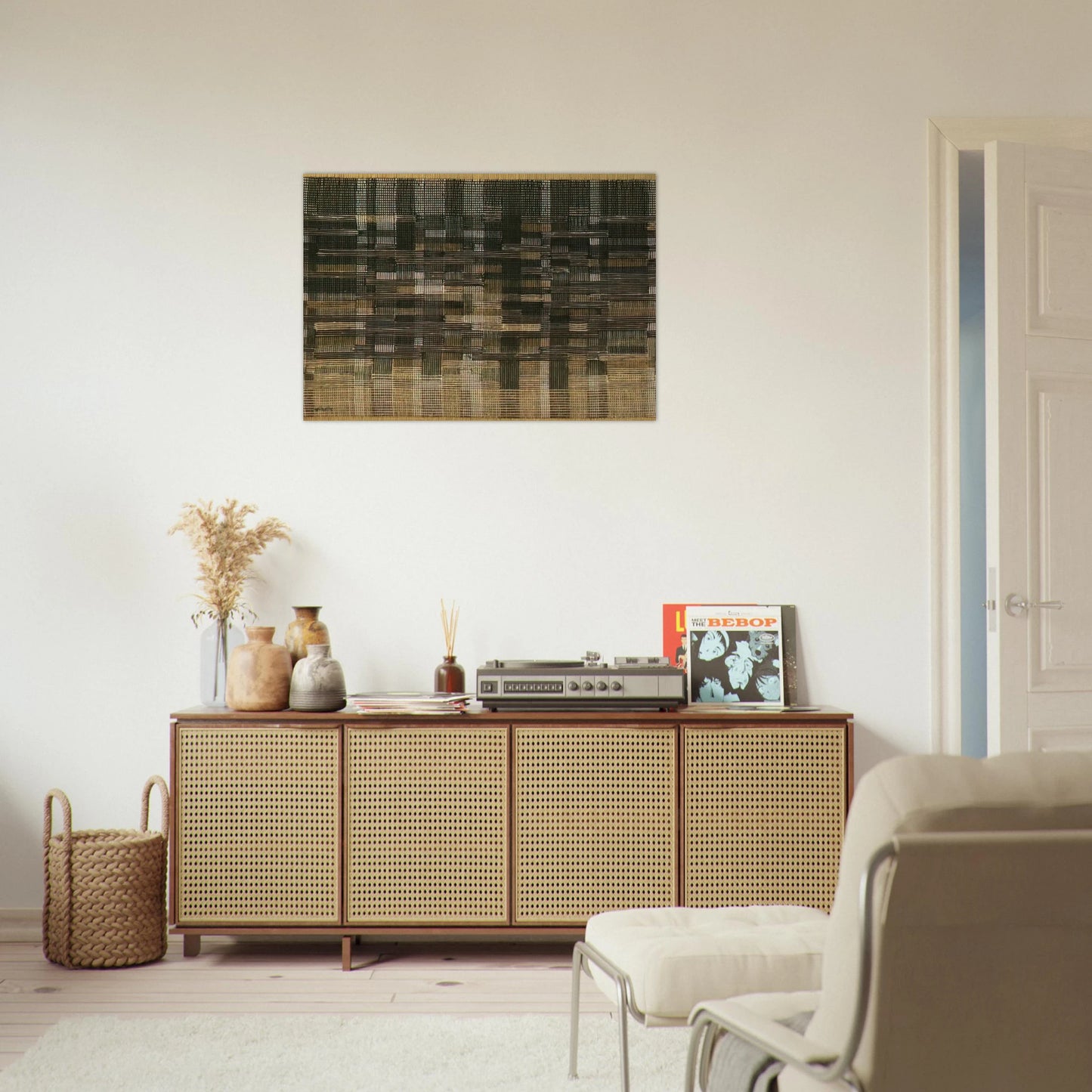 TAPESTRY 1948 - Anni Albers Brushed Aluminum Print - 70x100 cm / 28x40 inches | Anni Albers Aluminum Print | Anni Albers Prints