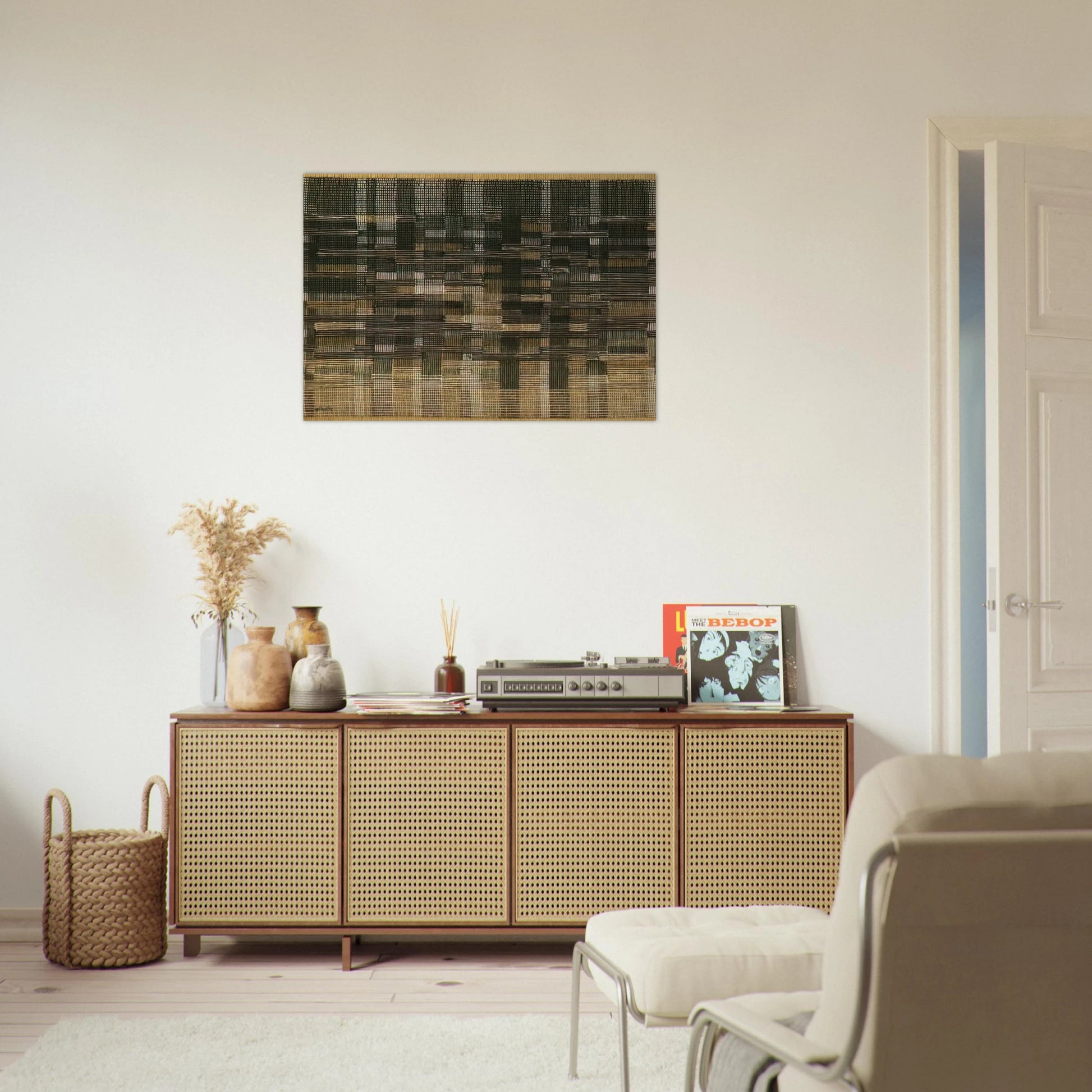 TAPESTRY 1948 - Anni Albers Brushed Aluminum Print - 70x100 cm / 28x40 inches | Anni Albers Aluminum Print | Anni Albers Prints