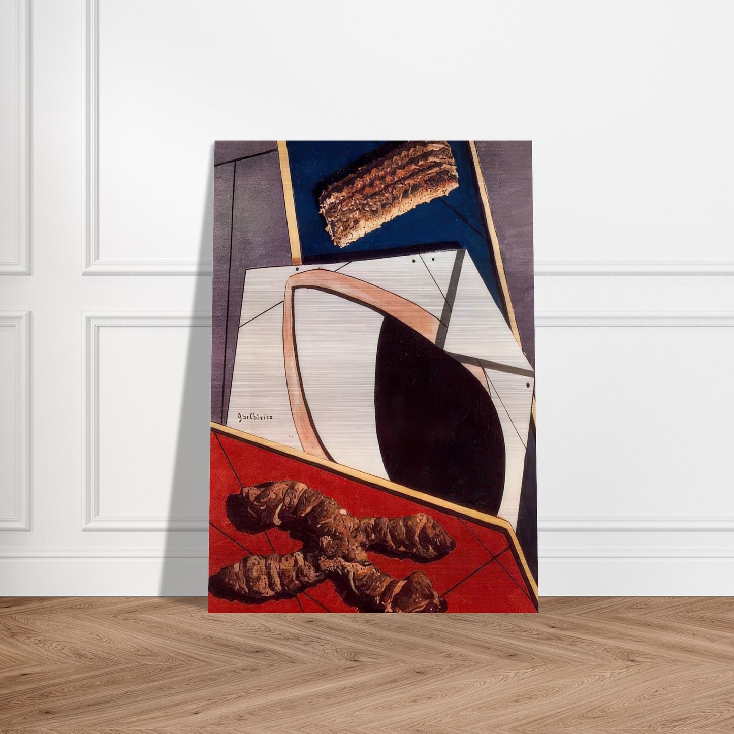GREETINGS FROM A DISTANT FRIEND - Giorgio de Chirico Brushed Aluminum Print - 70x100 cm / 28x40 inches | Giorgio de Chirico Aluminum Print | Giorgio de Chirico Prints