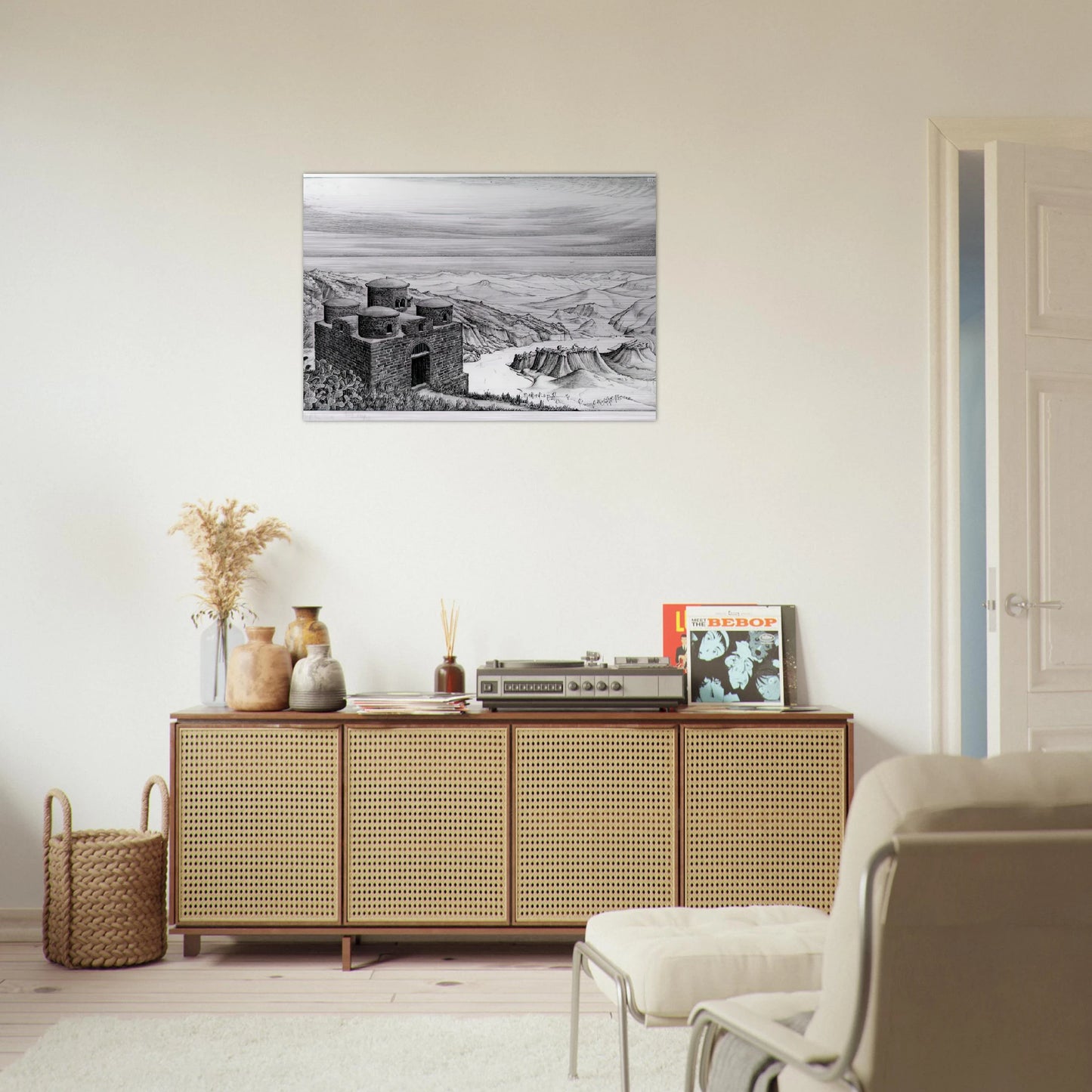 CATTOLICA OF STILO CALABRIA 1930 - MC Escher Brushed Aluminum Print - 70x100 cm / 28x40 inches | MC Escher Aluminum Print | MC Escher Prints
