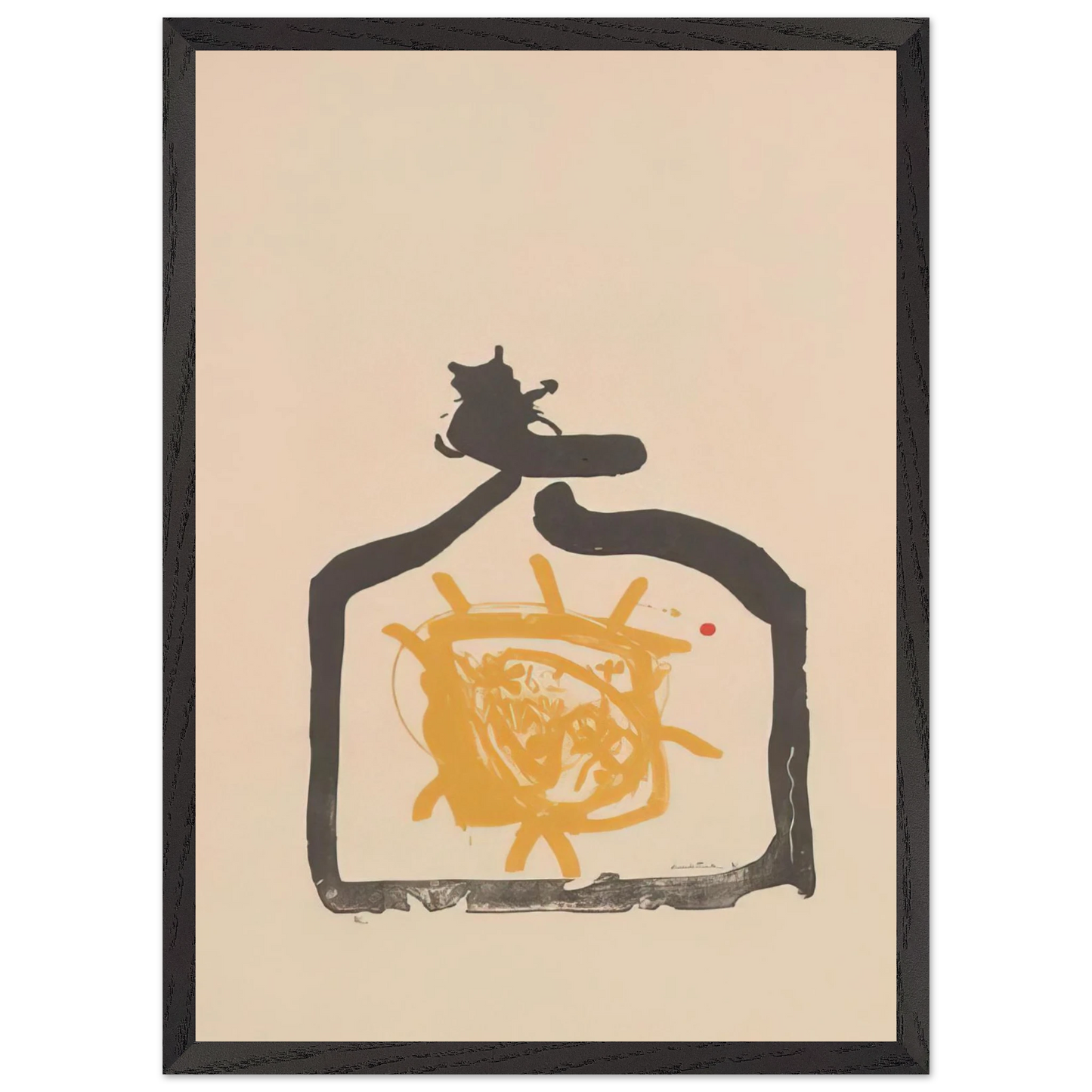 Helen Frankenthaler - May 26th Backwards - 1961 Wall art - 28x43  cm / XL (11x17 inches) - Premium Wooden Framed Poster With Fine Art Paper-canvas - White frame