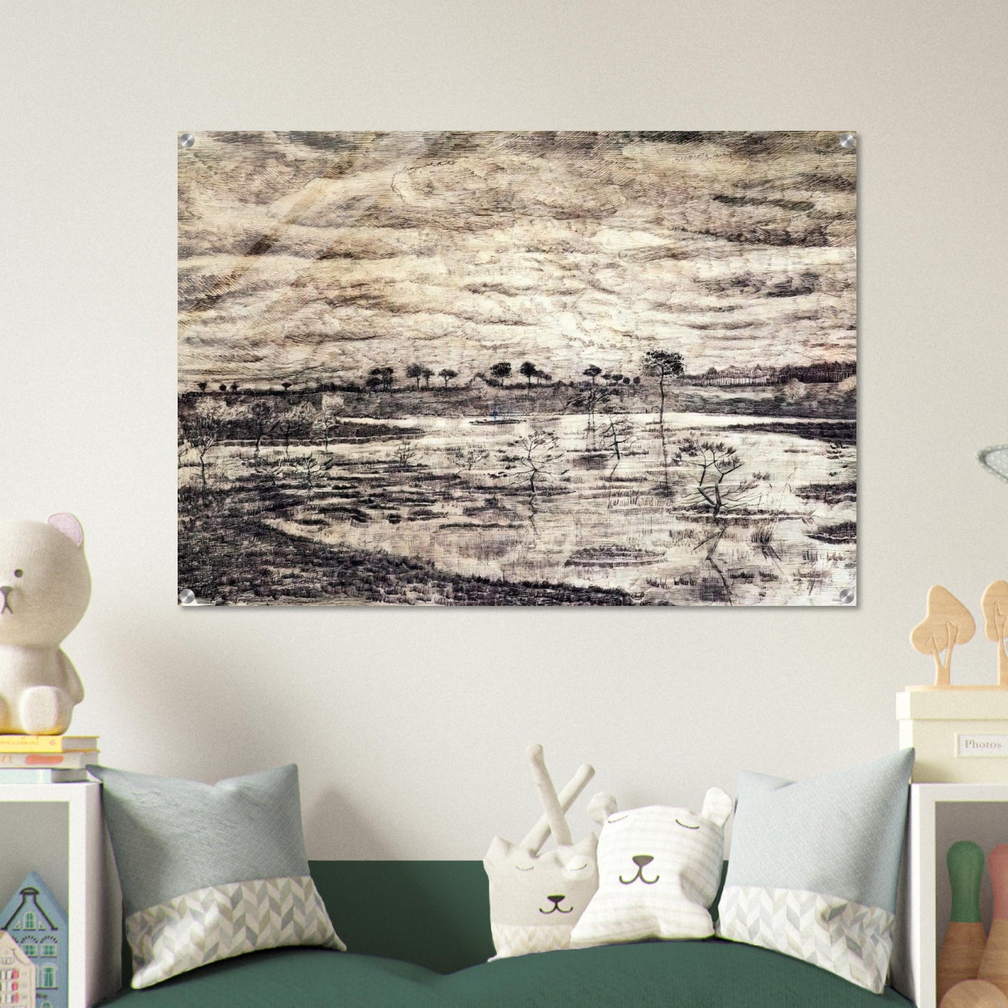 A Marsh - Vincent van Gogh Acrylic Print - 70x100 cm / 28x40″ inches